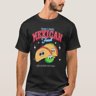 FUNNY CUTE TACO ILLUSTRATIONS MEXICAN FOOD LOVER D T-Shirt
