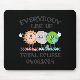 Funny Cute Teacher Solar Eclipse April 8 Mouse Mat