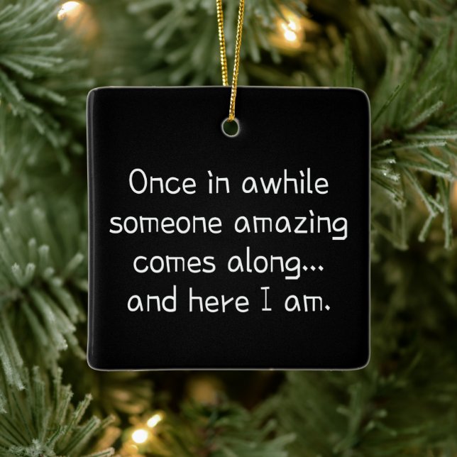 Funny cute teen girl ceramic ornament (Tree)