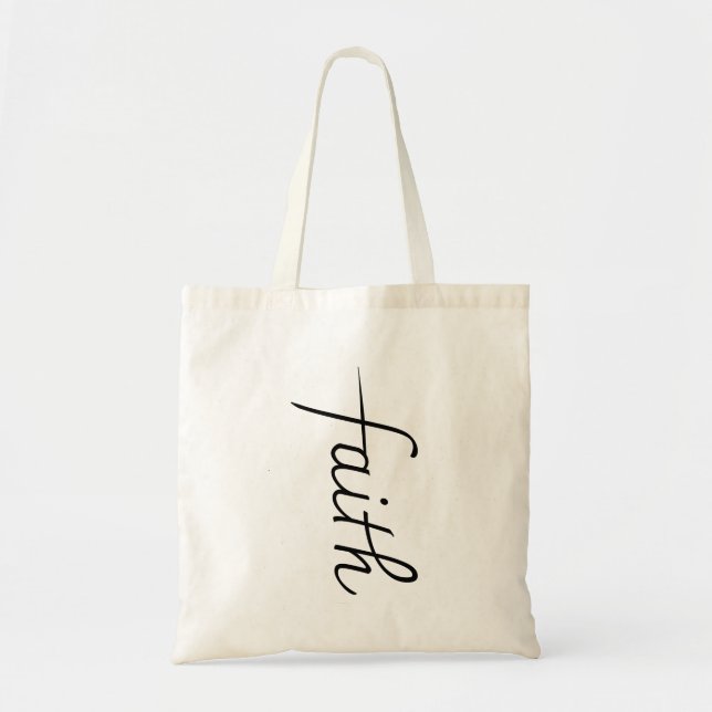 Funny Cute Teen Girl Faith Tote Bag (Front)