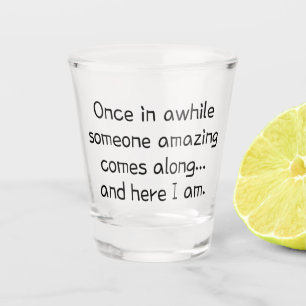 Funny cute teen girl shot glass