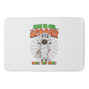 Funny Cute Time to get Spooky Mummy Bath Mat