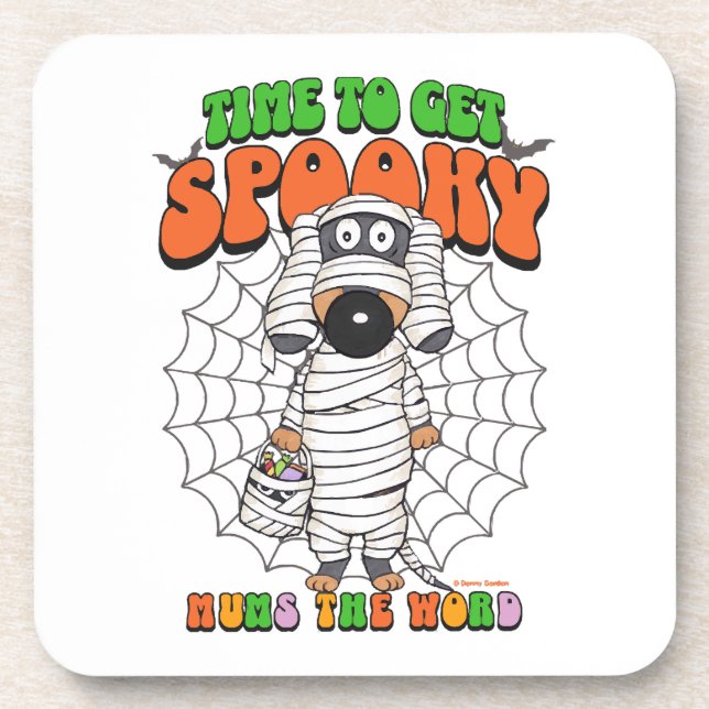 Funny Cute Time to get Spooky Mummy Coaster (Front)