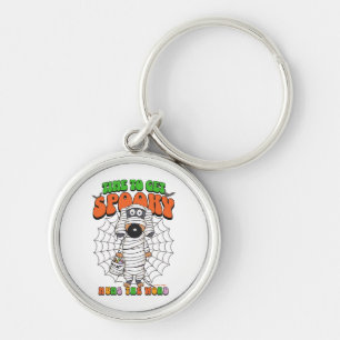 Funny Cute Time to get Spooky Mummy Key Ring