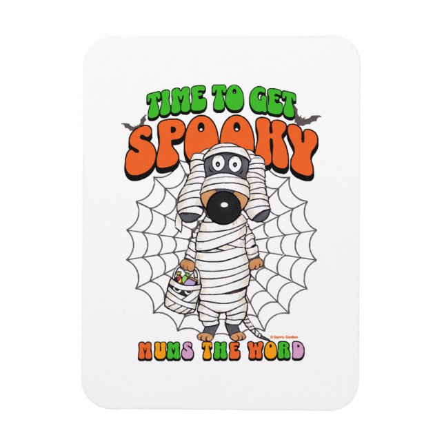 Funny Cute Time to get Spooky Mummy Magnet (Vertical)