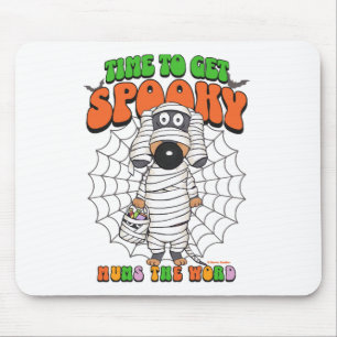 Funny Cute Time to get Spooky Mummy Mouse Mat