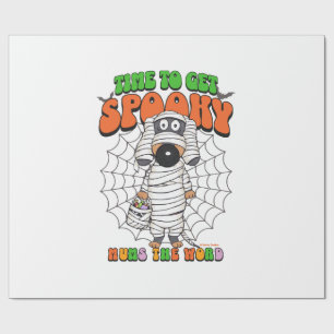 Funny Cute Time to get Spooky Mummy Wrapping Paper