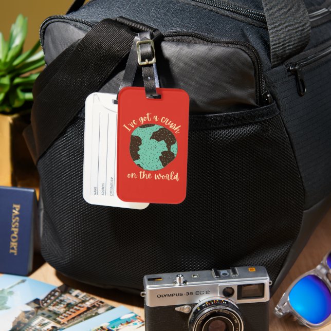 Funny Cute Traveller Backpacker Luggage Tag (Front & Back)