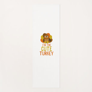 Funny Cute Turkey Family Matching Thanksgiving Yoga Mat