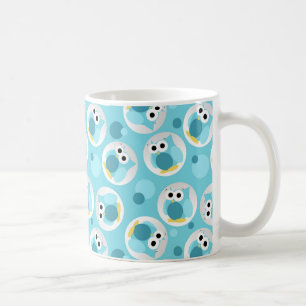Funny Cute Turquoise Owl Pattern Mug