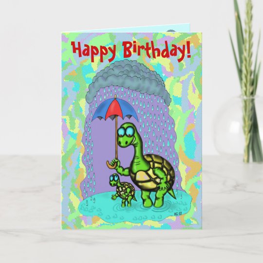 Funny cute turtles happy birthday card | Zazzle.co.uk