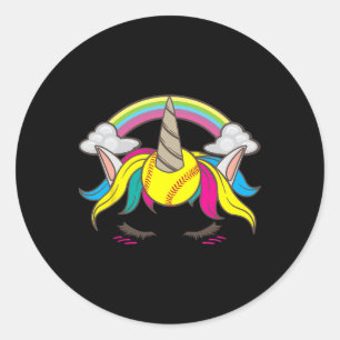 Funny Cute Unicorn Face Softll Lover For Men Women Classic Round Sticker