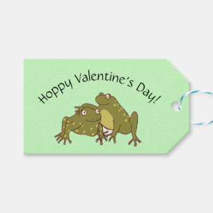 Funny Cute Valentines Day Hoppy Frogs In Love Gift Tags