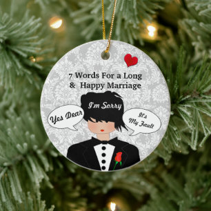 Funny & Cute Wedding Advice Christmas Ornament