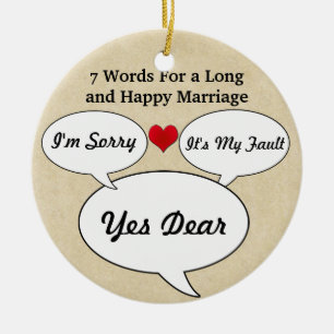 Funny & Cute Wedding Advice Christmas Ornament