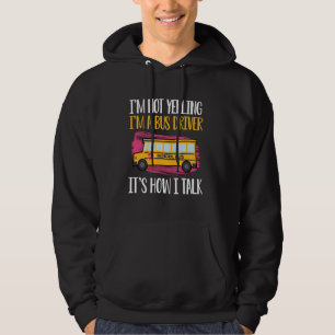 funny cute women school bus driver voice transport hoodie