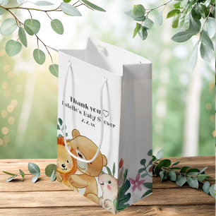 Funny Cute Woodland Animals Baby Shower  Small Gift Bag