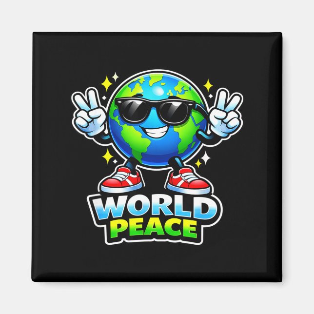 Funny Cute World Peace Positive Uplifting Message  Magnet (Front)