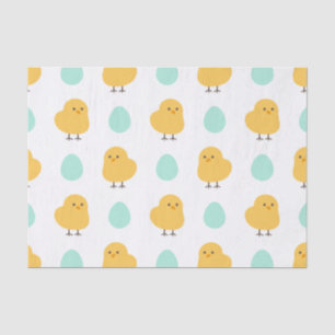Funny cute yellow chick egg easter illustration tissue paper