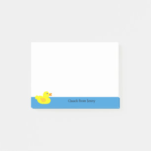 Funny Cute Yellow Duck Animal Custom Name Post-it Notes