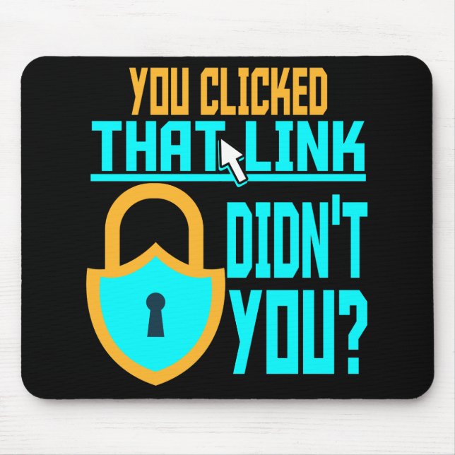 Funny Cyber Security Gift Computer Hacker Tech Mouse Mat (Front)