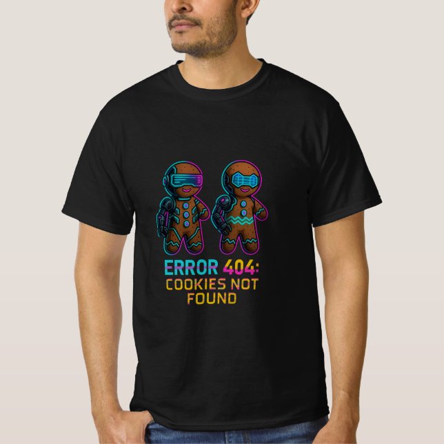 Funny Cyberpunk Gingerbread Man T-Shirt (Front)