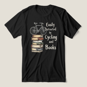 Funny  Cycling and Books Lover Quote  Tri-Blend Shirt