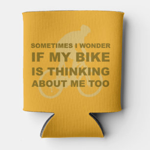 Funny Cycling Bike thinking about me too Biking Can Cooler