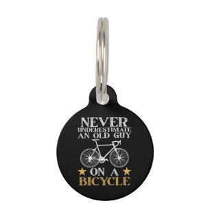 Funny Cycling Biker Humour Pet Tag
