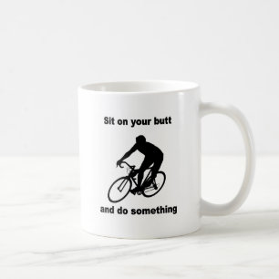 Funny cycling coffee mug