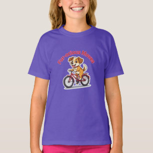 **Funny Cycling Dog – Cute Dog Riding a Bicycle Il T-Shirt
