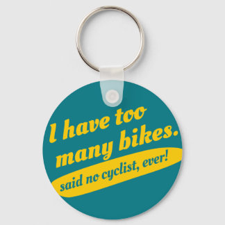 Funny Cycling Keychain. Cyclist Bike Gift Key Ring