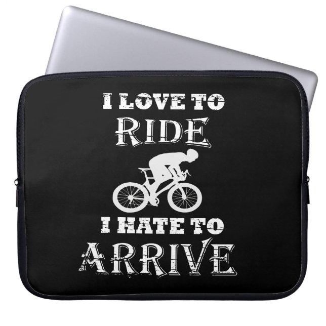 Funny cycling  laptop sleeve (Front)