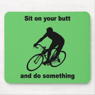 Funny cycling mouse mat
