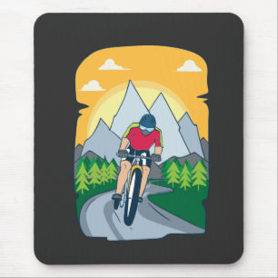Funny Cycling Mouse Mat