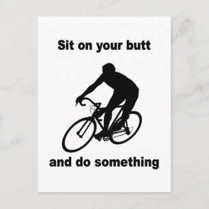 Funny cycling postcard