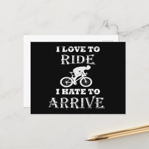 Funny cycling  postcard
