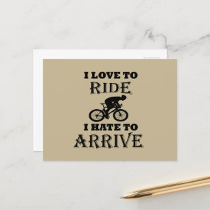 Funny cycling  postcard