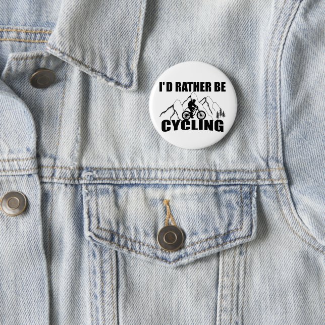 Funny cycling quote 6 cm round badge (In Situ)
