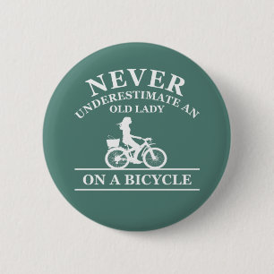 funny cycling quote 6 cm round badge