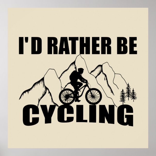 Funny cycling quote poster (Front)