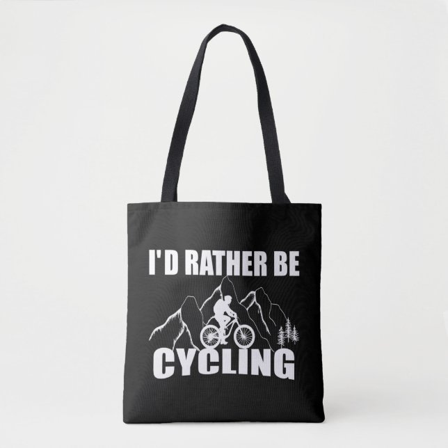 Funny cycling quote tote bag (Front)