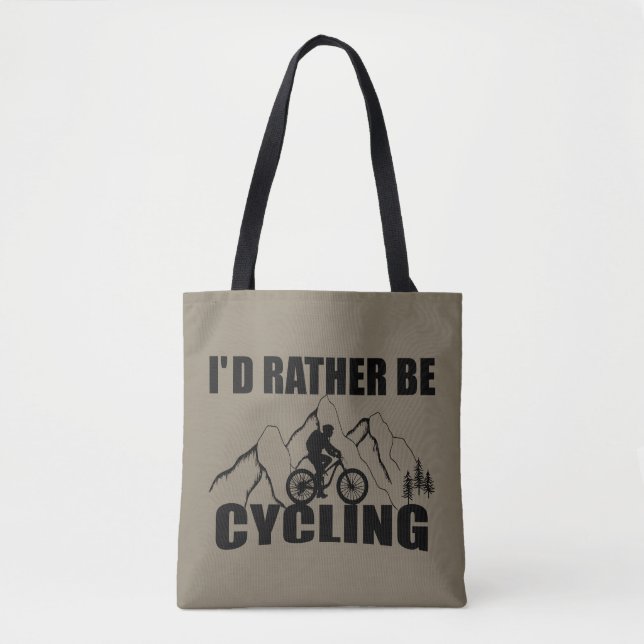 Funny cycling quote tote bag (Front)