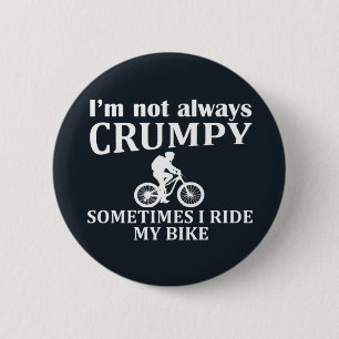 Funny cycling quotes 6 cm round badge