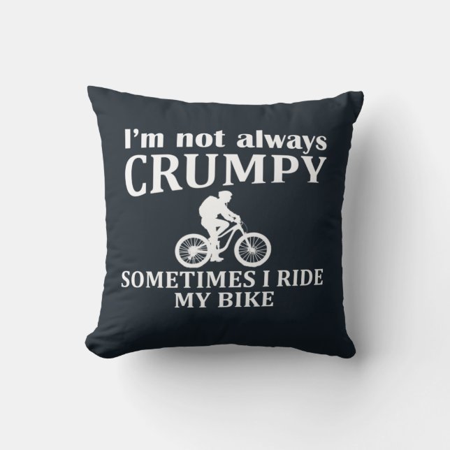 Funny cycling quotes cushion (Front)