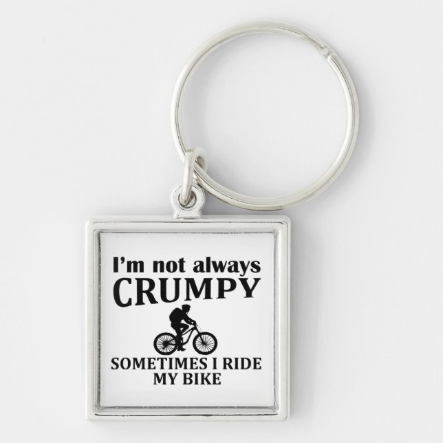 funny cycling quotes key ring (Front)
