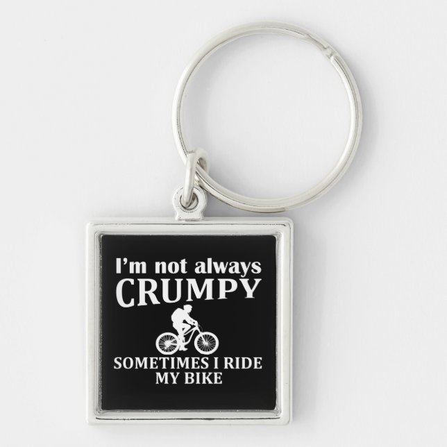 funny cycling quotes key ring (Front)