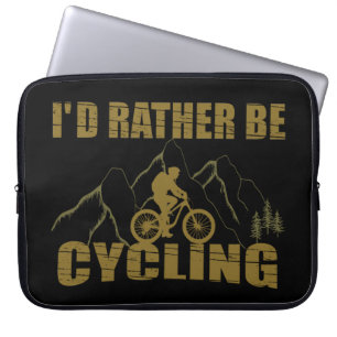 Funny cycling quotes laptop sleeve