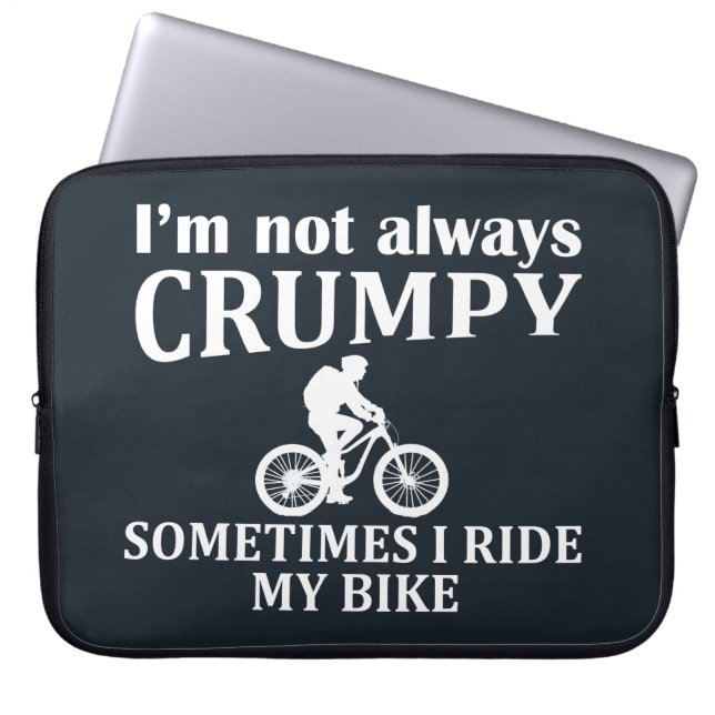 Funny cycling quotes laptop sleeve (Front)
