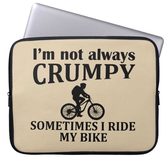 Funny cycling quotes laptop sleeve (Front)